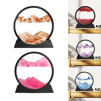Moving Sand Art Picture Hourglass Deep Sea Sandscape Glass 3D Quicksand Painting • £7.95