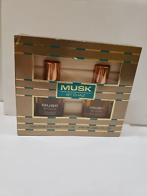 $54 • Buy New Vintage Musk By Chaz Gift Set 1oz Cologne For Men And 1oz A.M. Splash