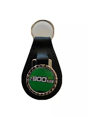 Black  Leather Keyring/ Fob Kawasaki Z 900 Rs Motorbikes • £6.40