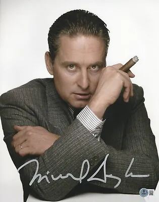 Michael Douglas Signed 11x14 Photo Wall Street Autograph Proof Beckett Witness • $400