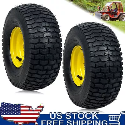(Set Of 2) 15x6.00-6 Tires & Wheels 4 Ply For Lawn & Garden Mower Turf Tires • $72.59