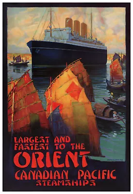 The Orient Canadian Pacific Fastest Steamships - Vintage Poster • $19.95
