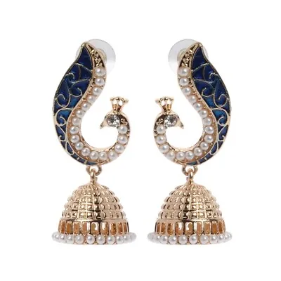 $13.47 • Buy Retro Indian Bollywood Earrings Ethnic Kundan  Jhumka Jhumki Drop Earring