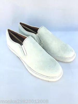 Zara Leather Fur Skin Slip On Casual Flat Shoes Sneakers Trainers Size 40 • $68.07