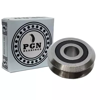 (4 Pack) PGN - RM2-2RS 3/8  Rubber Sealed V Groove Roller Ball Bearing • $26.09