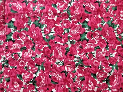 OOP Michael Miller Cotton Fabric ~ Red Roses ~ BTHY • $5.45