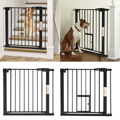 Large Extending Metal Safety Gate Stair Door Baby Toddler Extra Wide 75-82cm • £32.95