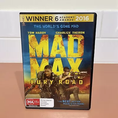 MAD MAX FURY ROAD DVD - REGION 4 - Tom Hardy - Free Postage! • $5.58