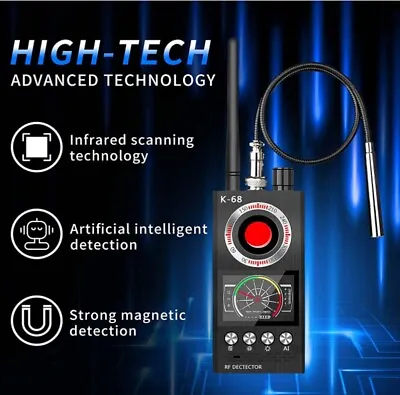 K68 Anti-Spy Scanner Detector RF Camera GSM Audio Bug GPS Finder Tracker~ • $45.99