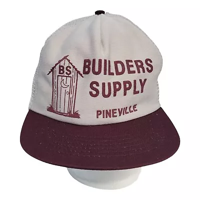 Vintage 80's Builders Supply Mesh Ball Cap Trucker Hat Cap Snapback Hat Cap • $10.34