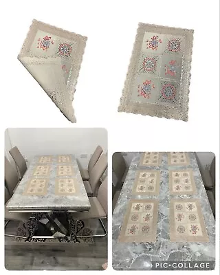£3.25 • Buy Pvc Colour Rectangle Lace Effect Table Place Mat Home Christmas Weddings Decor