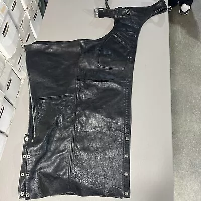 Mens Motorcycle Leather Riding Chaps Used • $10