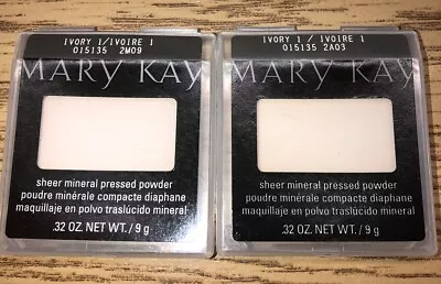 New In Package 2 Mary Kay Sheer Mineral Pressed Powder Ivory 1 #015135 Lot Of 2 • $14