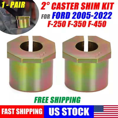 2* Caster Shim Set 2° For 2005-2022 Ford Super Duty F250 F350 F450 4WD Excursion • $52.99