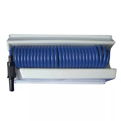 Whitecap 25' Blue Coiled Hose W/Mounting Case • $100.89