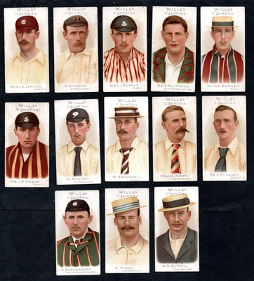 £60 • Buy Wills's Cricketers (Vignettes) 1901 Thirteen Cards