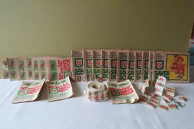 Vintage Roll Of S&H Green Stamps & Empty & Full 10's & 50s Saver Books • $14