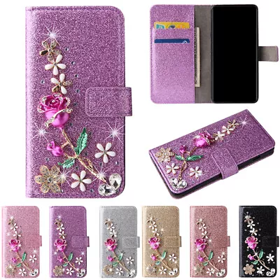 For Samsung S24 S23 S22 S21 S20 S9+ Glitter Magnetic Leather Wallet Case Cover  • $17.99