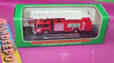 Hess 1999 Miniature Fire Truck Holiday Toy Christmas Gift In Box • $17.99
