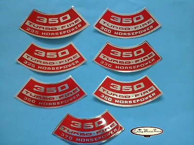 $9.95 • Buy Chevy Chevrolet 350 Turbo Fire  Air Cleaner Decal