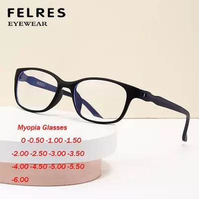 Men Women TR90 Screwless Nearsighted Myopia Glasses Ultralight Fashion Glasses • $7.81