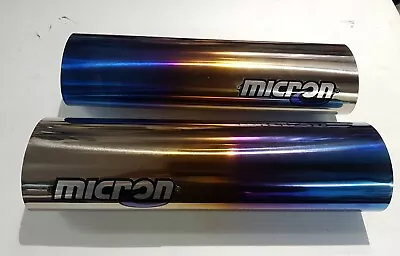 Micron Exhaust Dual Underseat Sleeve Set Scorched !!!! • $120