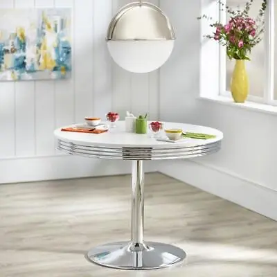 Vintage Retro Round Pedestal Dining Table Diner Table • $399.77