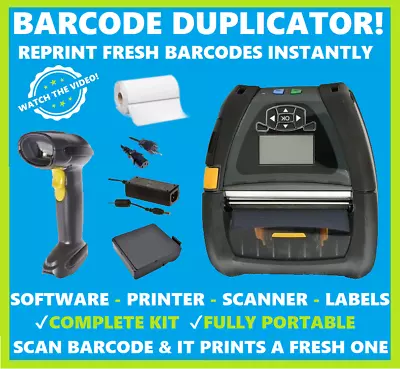 Barcode RePrint Duplicator: Mobile Label Printer Barcode Scanner & Software!🔥 • $899.99