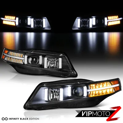 For 04-08 Acura TL [HID Xenon Model] LED Neon Tube Projector Headlight Black L+R • $377.99