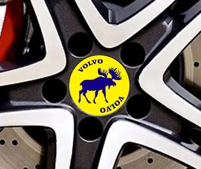 Volvo Wheel Cap Center Sticker Decals 4pcs Moose 56mm /  60mm /  64mm • $8