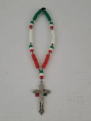 $23.99 • Buy Mexican Flag Rosary, La Bandera, Chicano Raza, Prayer Beads, Italian Flag Provid