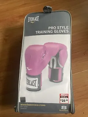 Everlast Pro Style Training Boxing Gloves 8oz Mitt Gym Bag RRP £34.99 Pink • £12.99