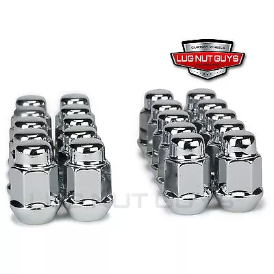 Lug Nut Wheel Nuts Closed Bulge Acorn Chrome 10x 7/16-20 & 10x 1/2-20 • $18.99