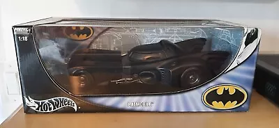 Hot Wheels Batmobile 1989 Movie Car 1:18 2003 Metal Collection NEW • $35