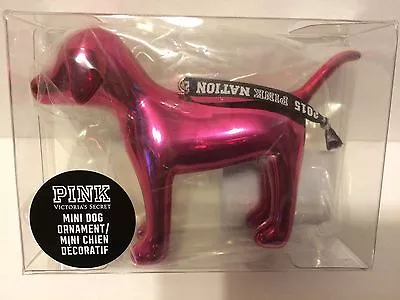 Victoria Secret Pink Mini Ornament Dog 2015 Limited Edition Nib  • $26.98