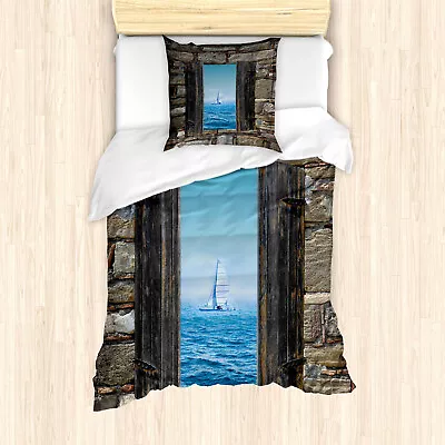 Nautical Duvet Cover Sailing Boat Idyllic • £32.99