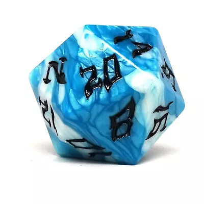 Easy Roller Giant Dice 48mm D20 - Cloud Giant W/Black New • $14.95