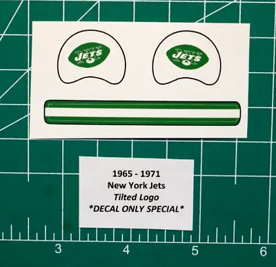 1965 - 1971 Tilted NY Jets DIECUT Football Gumball Helmets *DECAL SHEET ONLY* • $2