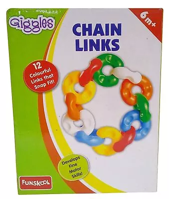 Funskool Giggles Chain Links (12Pcs) Pack Toy For 6m+ Kids Game Multi Color • £21.96