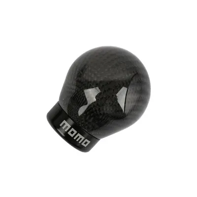 Real Carbon Fiber MOMO Black Ball Manual Gear Shift Knob Shifter  • $21.88