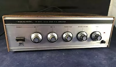 Vintage Realistic Mpa-35 Solid State P.a. Amplifier Model 32-2022 • $29.99