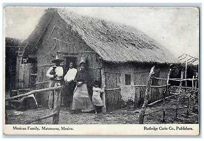 C1910 Mexican Family Matamoros Tamaulipas Mexico Rutldge Curio Co Postcard • $19.47