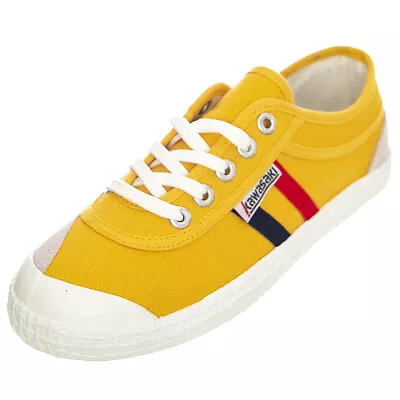 KAWASAKI Retro Canvas 5005 - Shoes Lace-Up Outline Bottom Woman Yellow/Gold • £54.07