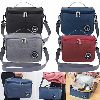 Large Insulated Lunch Bag Adult Kids Men Thermal Cool Hot Food Storage Tote Box • £6.59