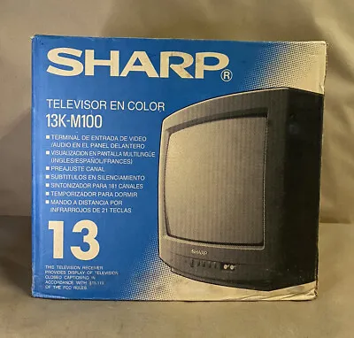 $173.14 • Buy *NEW* Sharp 13K-M100  13  CRT Television TV Vintage Retro Gaming