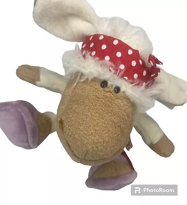 Nici Plush Sheep Jolly Mah Stuffed Animal 10” Headband Sandals Soft Floppy Tag • $16.97