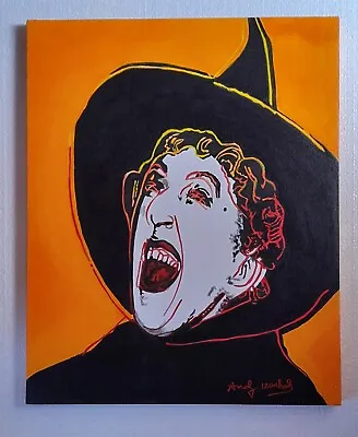 Andy Warhol Oil On Canvas Painting Signed Margaret Hamilton • $650