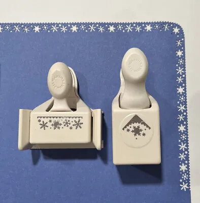 Martha Stewart Crafts SNOW FLURRY Punch Around The Page Set Snowflake Design • $16.99