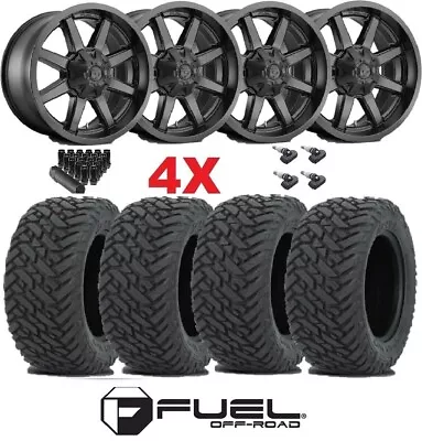 17 Fuel All Black Fuel Wheels Tires 33 12.50 17 Mud Terrain M/t • $1995