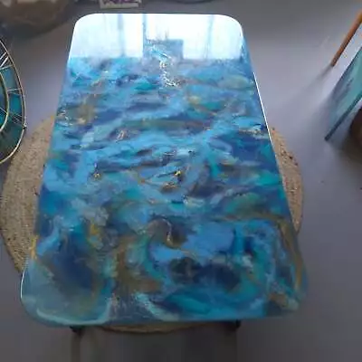 High Gloss Resin And Metalic Gold Coffee/Dining Table • $399